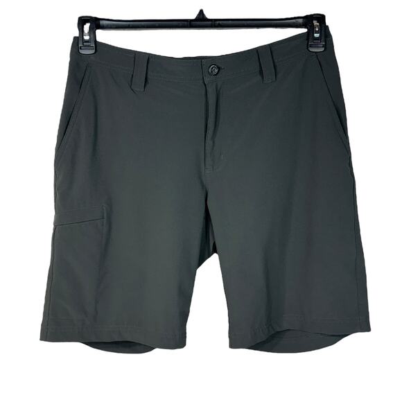 Columbia Mens SZ 34W x 10L Shorts Zip-Fly Stretch Quick-Dry Cargo Pockets Gray - Picture 1 of 6